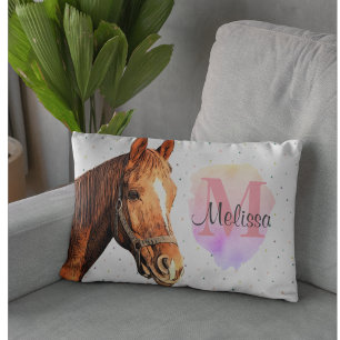 Almofada Decorativa Monograma dos estábulos equestres bonito