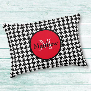 Almofada Decorativa Monograma e Nome Houndstooth, Travesseiro decorati