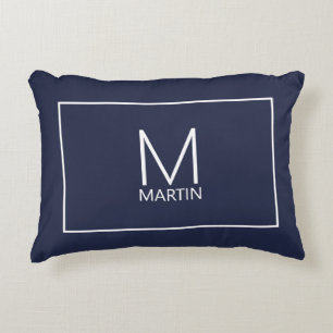 Almofada Decorativa Monograma e Nome Personalizados Modernos