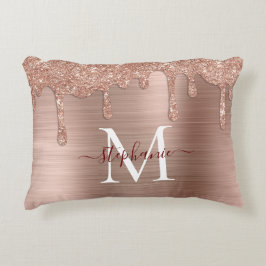 Almofada Decorativa Monograma Elegante de Dissipador Luminoso Dourado 