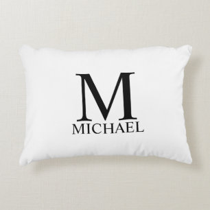 Almofada Decorativa Monograma Personalizado Clássico e Pílula de Des