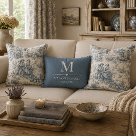 Almofada Decorativa Monograma Personalizado do País Francês