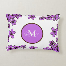 Almofada Decorativa Monograma Violeta Moderna