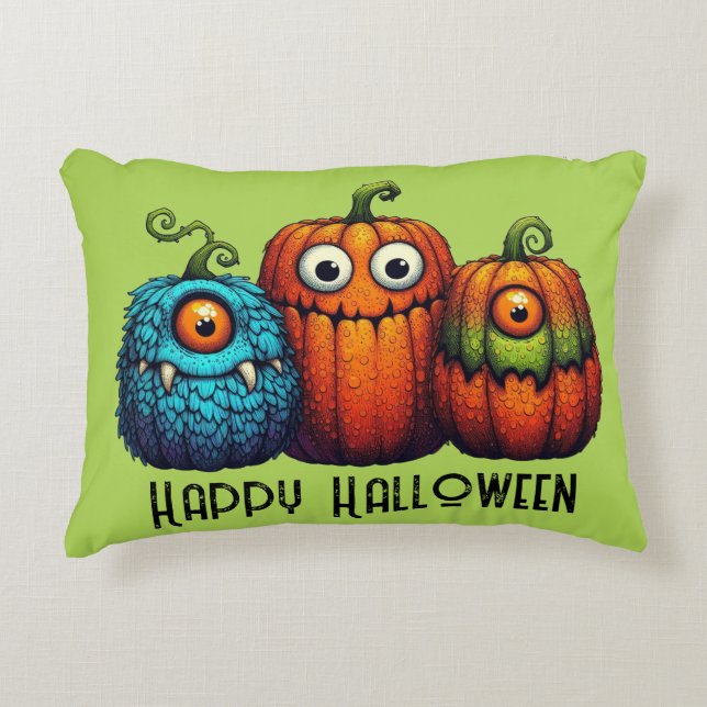 Almofada Decorativa Monster Pumpkins (Frente)