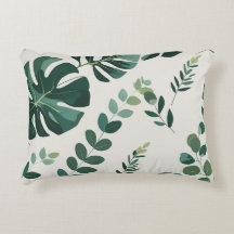 Monstera Minimalista e Padrão Verde - Moderno