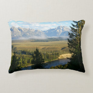 Almofada Decorativa Montanhas e Rio Jackson Hole
