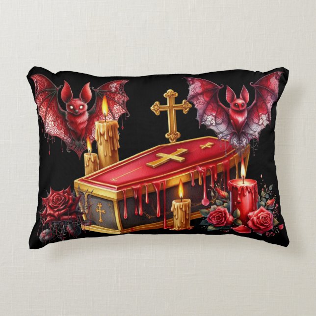 Almofada Decorativa Morcegos Vampiros (Frente)