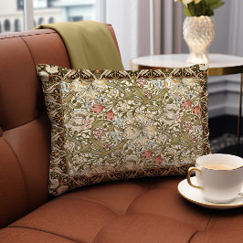 Almofada Decorativa Morris Birds & Anemone Dark Jungle Green Standard