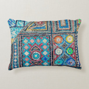 Almofada Decorativa mosaico antigo incrivelmente bonito e vívido