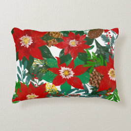 Almofada Decorativa Motivos florais para a época de Natal