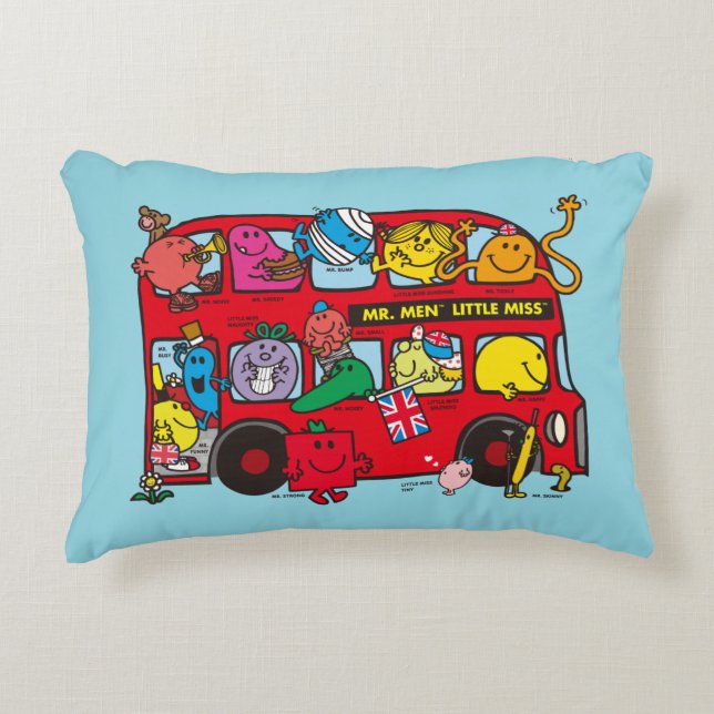 Almofada Decorativa Mr. Men & Little Miss Bus (Frente)