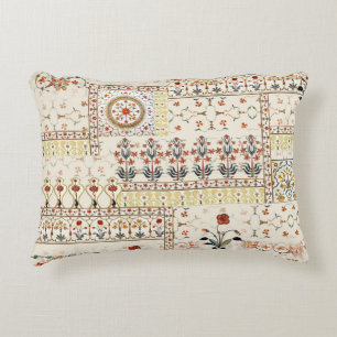 Almofada Decorativa Mughal Floral Paisley: Elegância Digital Étnica.