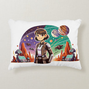Almofada Decorativa Mulher de uniforme espacial