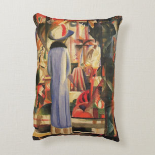 Almofada Decorativa Mulher Diante de uma Vitrine por August Macke