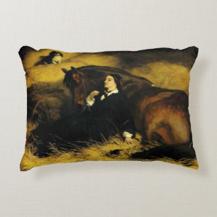 Almofada Decorativa Mulher e Cavalo