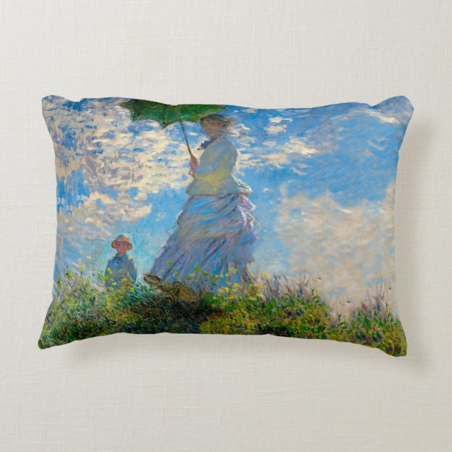 Almofada Decorativa Mulher Guarda-Sol Impressionismo Monet (Verso)