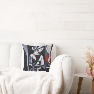 Almofada Decorativa Mulher Mística Monocromática A