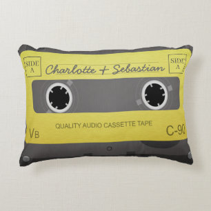 Almofada Decorativa Música Retroativa Personalizada Tape Adicionar Nov