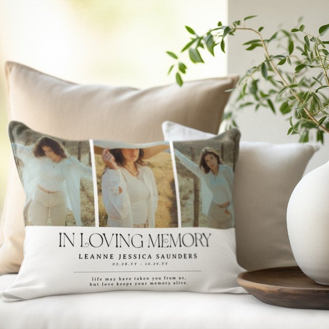 Almofada Decorativa Na moda in Loving Memory Letting Collage (Criador carregado)