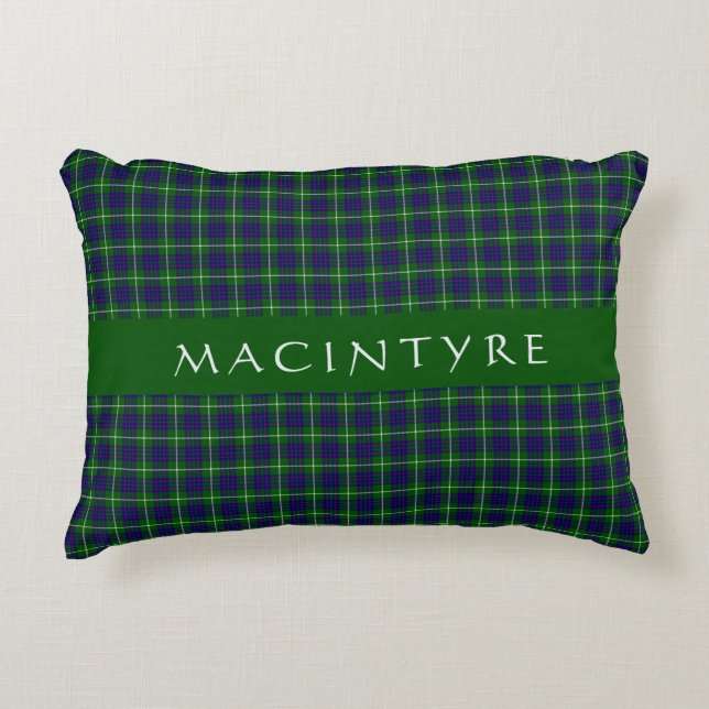 Almofada Decorativa Na moda Scottish Clan MacIntyre Tartan Custom (Frente)