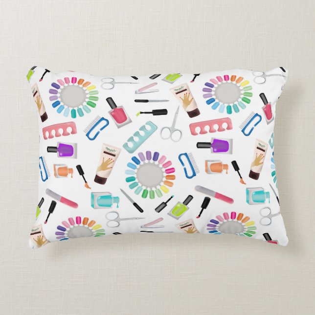 Almofada Decorativa Nails Manicure Pedicure Beauty Salon  (Frente)