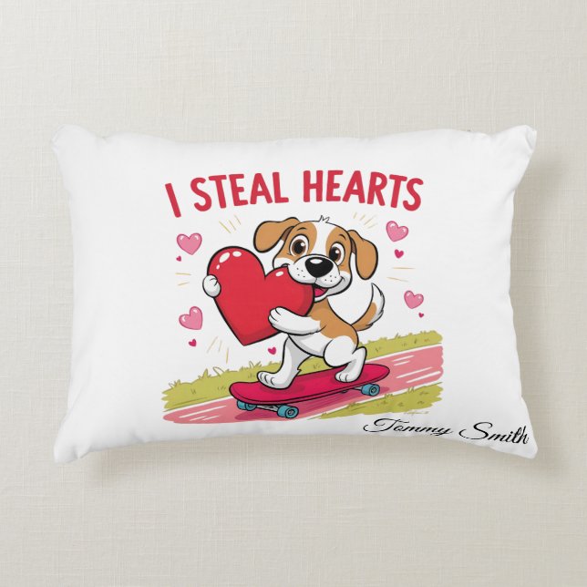 Almofada Decorativa Namorados Sentimentais Modernos para Animais de es (Frente)