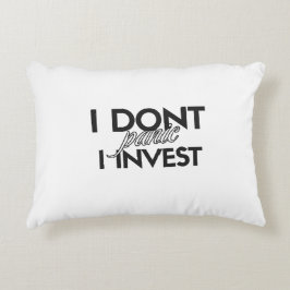 Almofada Decorativa NÃO ENTRO EM PÂNICO. EU INVEStO - Investidor Único