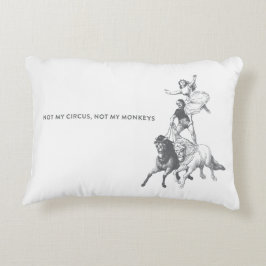 Almofada Decorativa Não meu circo não meu travesseiro decorativo dos