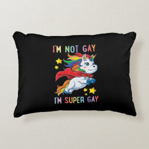 Almofada Decorativa Não Sou Gay Im Super Orgulho gay LGBT Flag Unicó
