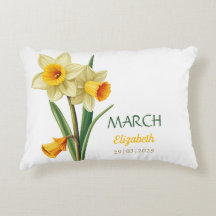 Narciso Personalizado Flor de Nascimento de Março 