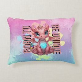 Almofada Decorativa Nascido para Ser Único – Dragão Coração Bebê Dragã
