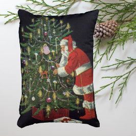 Almofada Decorativa Natais vintages, Papai Noel com Presentes