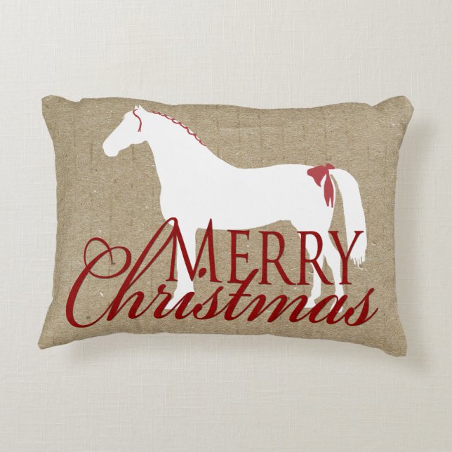 Almofada Decorativa Natal de Trotting Horse (Verso)