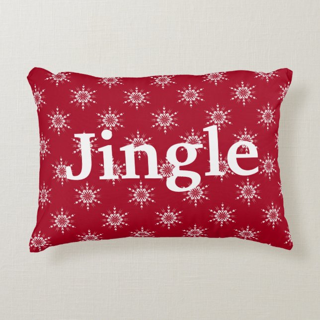 Almofada Decorativa Natal do padrão de campo de Jingle no Natal (Frente)