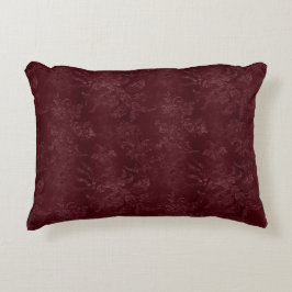 Almofada Decorativa Natal Floral Burgundy Vermelho Intenso