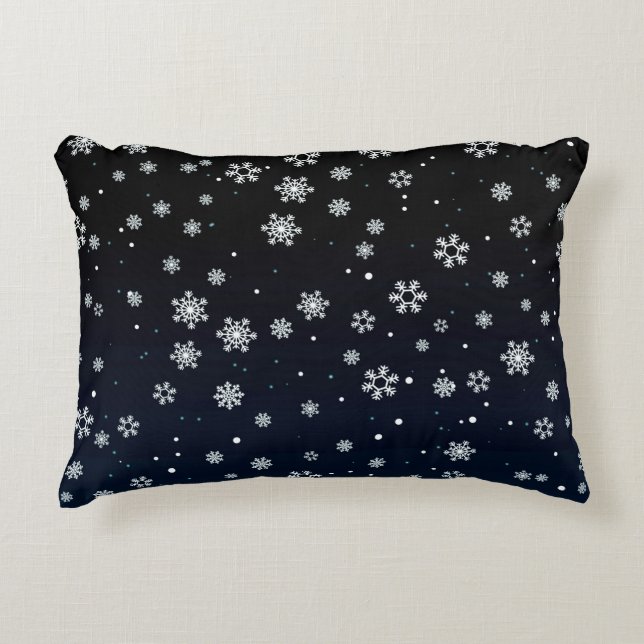Almofada Decorativa Natal: Padrão de neve (Frente)