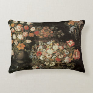 Almofada Decorativa Natureza Morta Flores, Barroco Floral Vintage