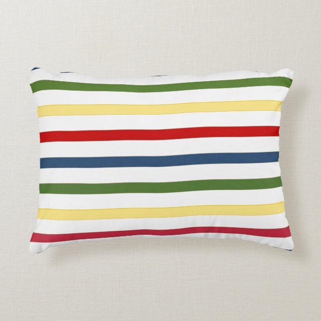 Almofada Decorativa Nautical Stripe Accent Pillow (Frente)