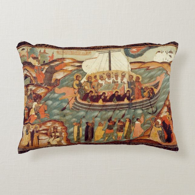 Almofada Decorativa Navio de Fé Ícone Ortodox l Christian l (Frente)