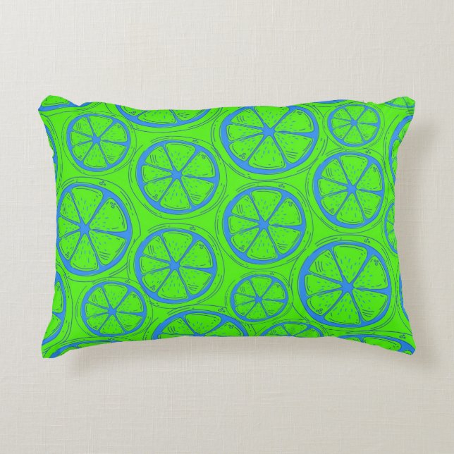 Almofada Decorativa Neon Lemon Slice Boho Chic (Frente)