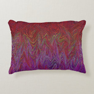 Almofada Decorativa "Neural Firestorm" Abstrato" Red Purple