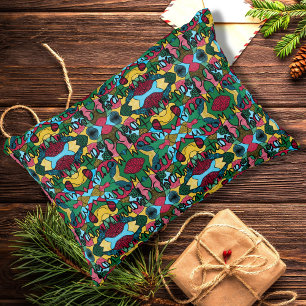 ALMOFADA DECORATIVA NEUROGRÁFICO E LINHA PRETA DO NATAL DE MERRÍCULA