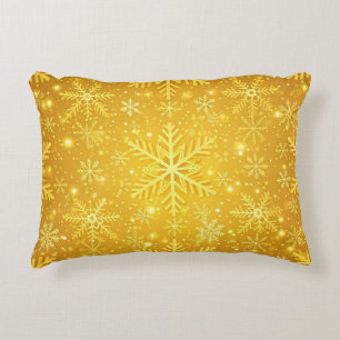 Almofada Decorativa Neve Dourada