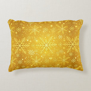 Almofada Decorativa Neve Dourada