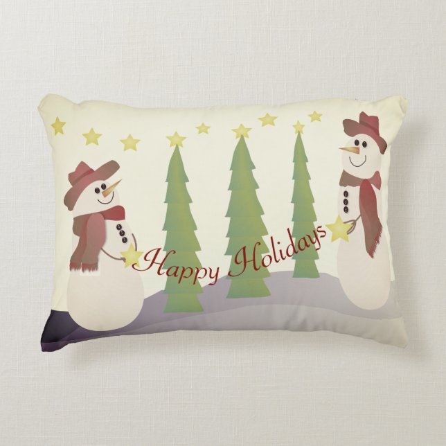 Almofada Decorativa Neves E Árvores (Frente)