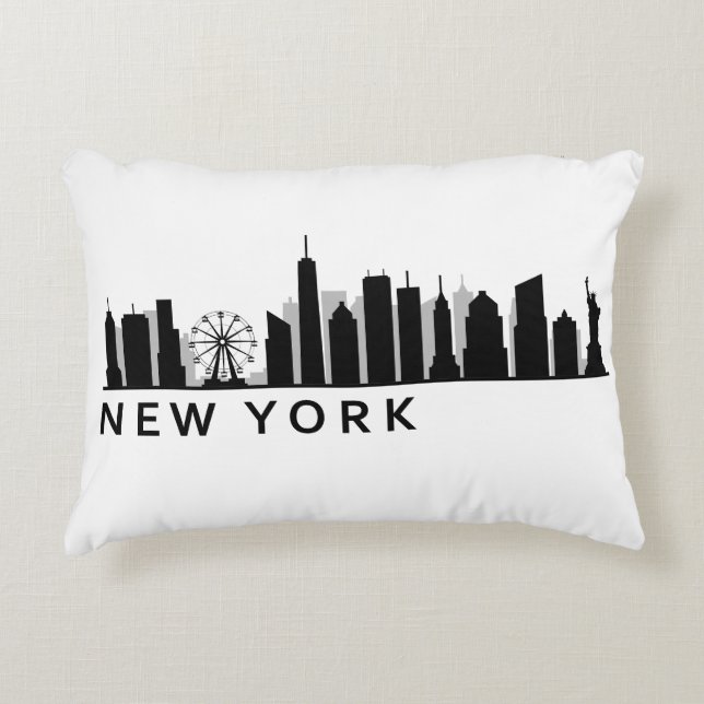 Almofada Decorativa New York Skyline (Frente)