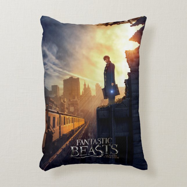 Almofada Decorativa NEWT SCAMANDER™ no edifício destruído (Frente(Vertical))