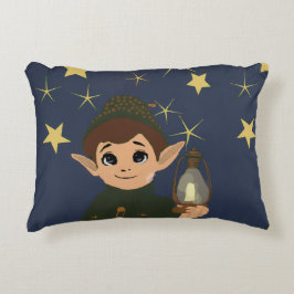Almofada Decorativa Noël Adorable Elfe et Nuit Étoilée