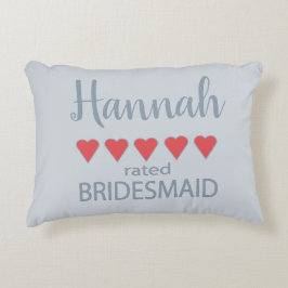 Almofada Decorativa Noiva & Corte de Honra 5 Corações Damas de Honra