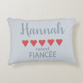Almofada Decorativa Noiva & Corte de Honra 5 Corações Prometida